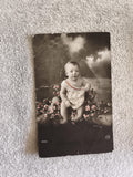 CPA bébé Joyeuse Année 7035 carte postale ancienne photo colorisée
