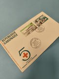 Enveloppe FDC Gabon Croix-Rouge 5e Anniversaire timbres Aide au Biafra 1968