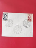 Enveloppe philatélie timbres Tunisie cachets Premier Jour visage homme