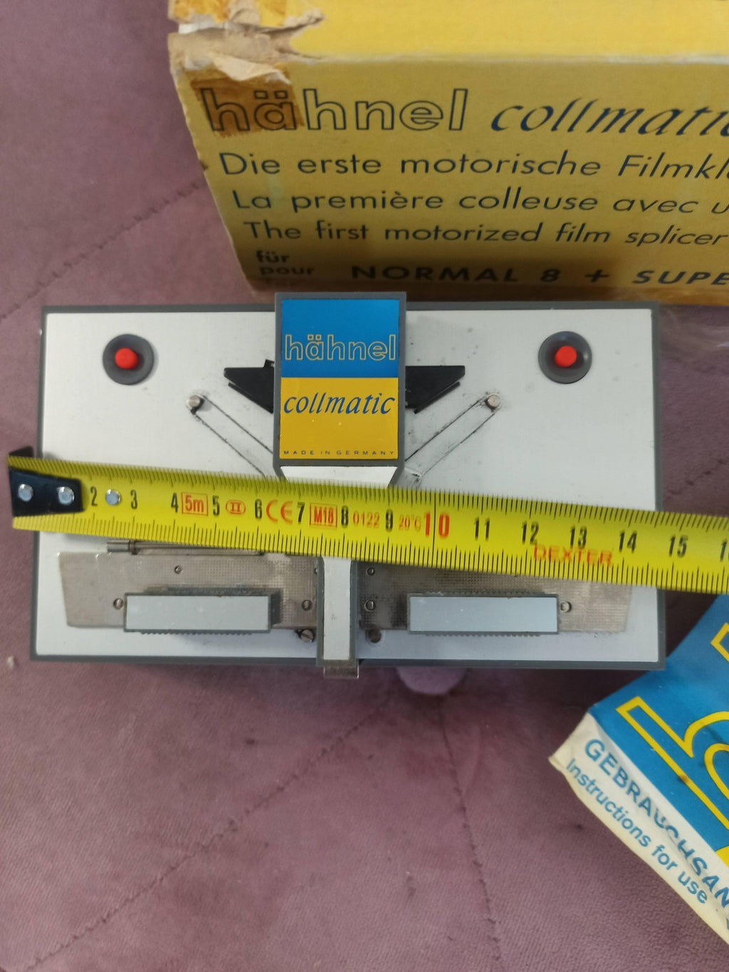 Colleuse film Super 8 Hähnel Collmatic vintage, accessoire cinéma rétro ancien