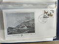 Enveloppe premier jour Gibraltar 1986 FDC, illustration paysage, timbre papillon