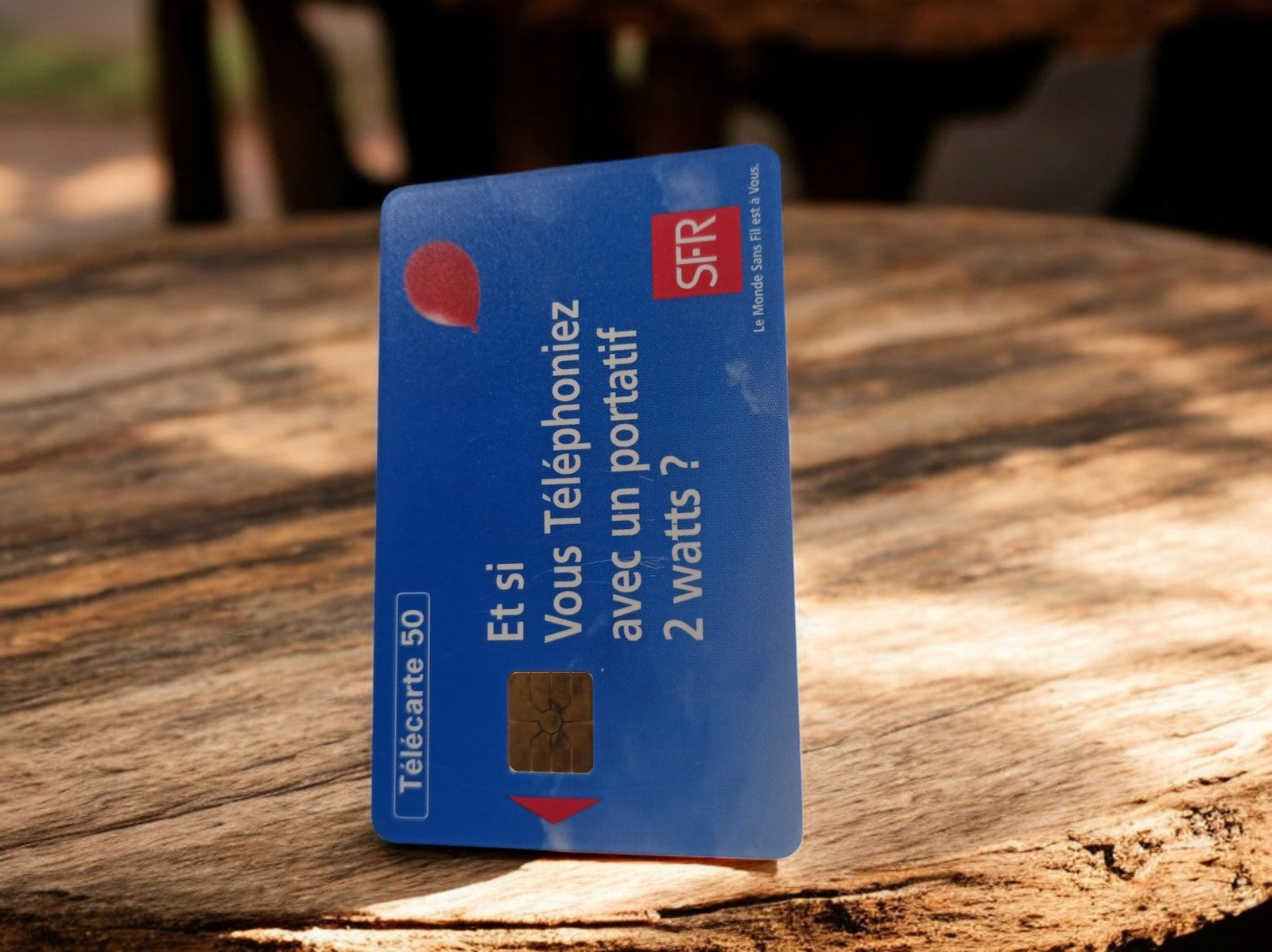Carte téléphonique SFR vintage édition limitée, puce, bleu, Télécarte 50