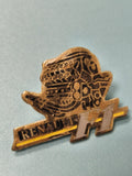 Vintage pin's Renault F1 moteur jaune noir ancien collection automobile