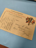 Ancienne carte postale militaire Armées de la République, drapeaux, vintage