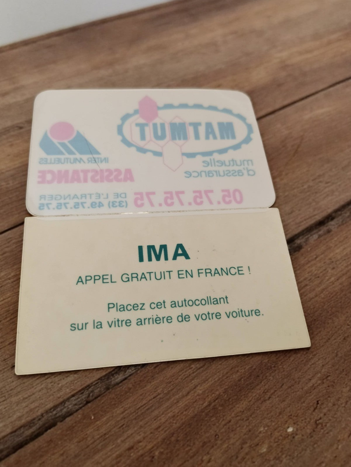 Autocollant vintage Matmut IMA voiture rétro années 80 assurance