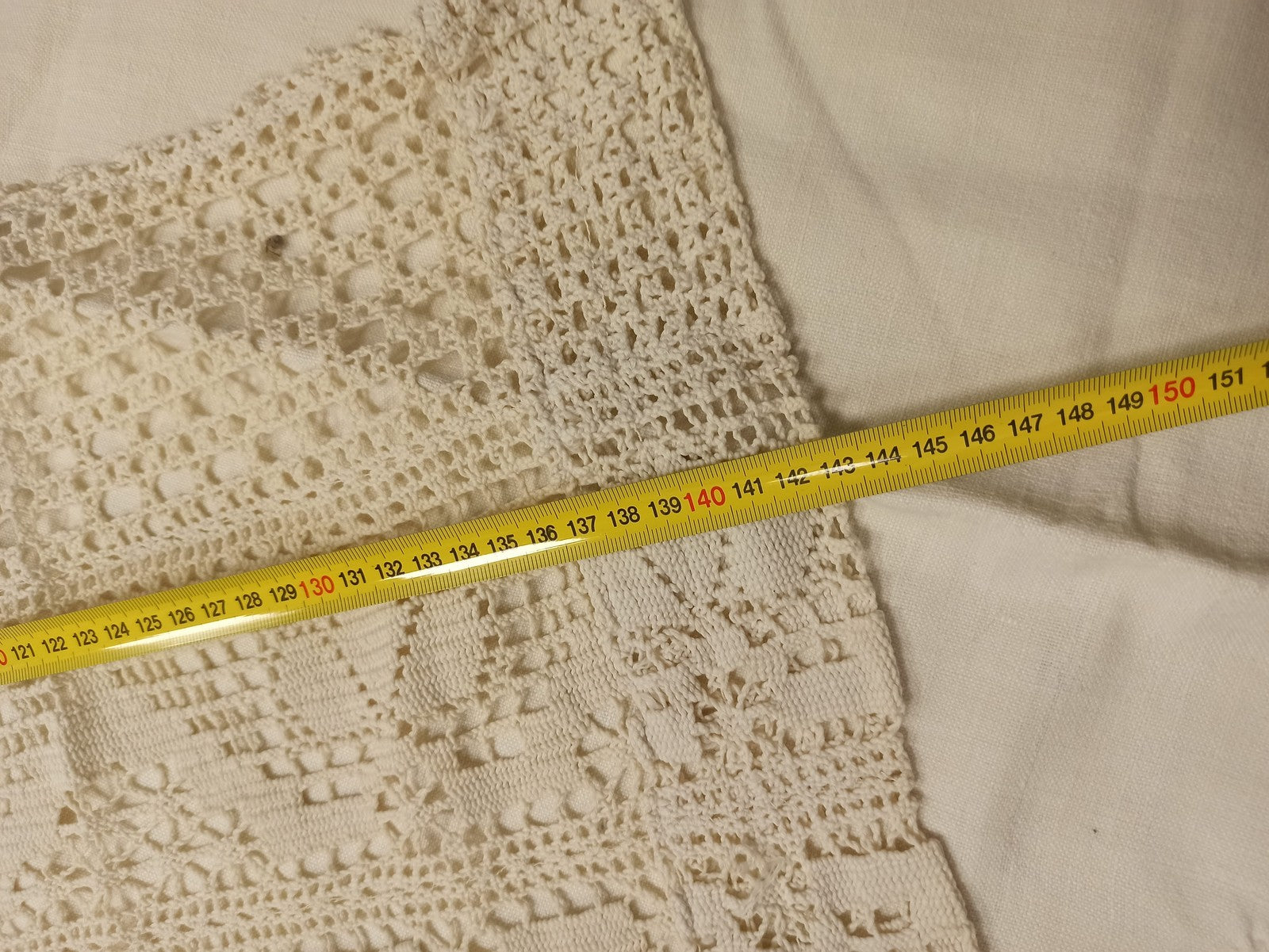 Set de table ancien vintage brodé dentelle crochet fin XIXe rare collection
