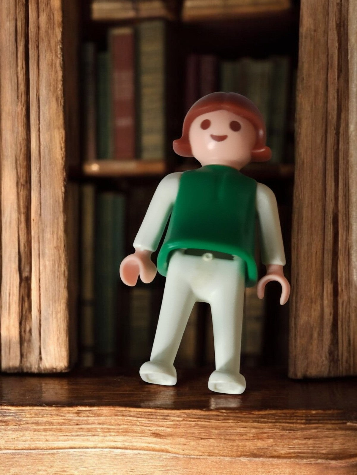 Figurine Playmobil vintage années 1970 ancien personnage vert collection rétro