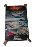 Affiche vintage Renault Monte Carlo ancienne, grande déco rétro automobile colle
