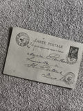 Carte postale timbrée France 10c 1924 oblitération St Patrice philatélie (Ref 1)