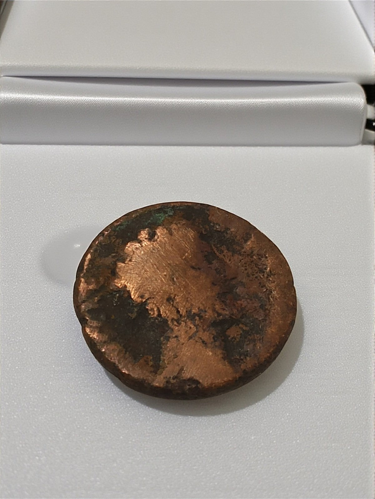 Monnaie romaine en bronze patine noire verte non nettoyée authentique antique