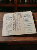 Ancien bulletin religieux L'Écho de la Providence Marseille vintage rétro papier