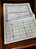 Action au porteur LA RONITE 1920s vintage ancien titre financier papier