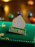 Pin's Burton vintage édition limitée logo vert publicitaire badge rétro