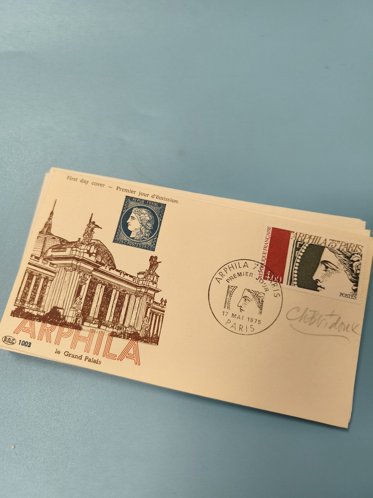 Ancienne enveloppe philatélie ARPHILA 1975 Grand Palais premier jour Paris