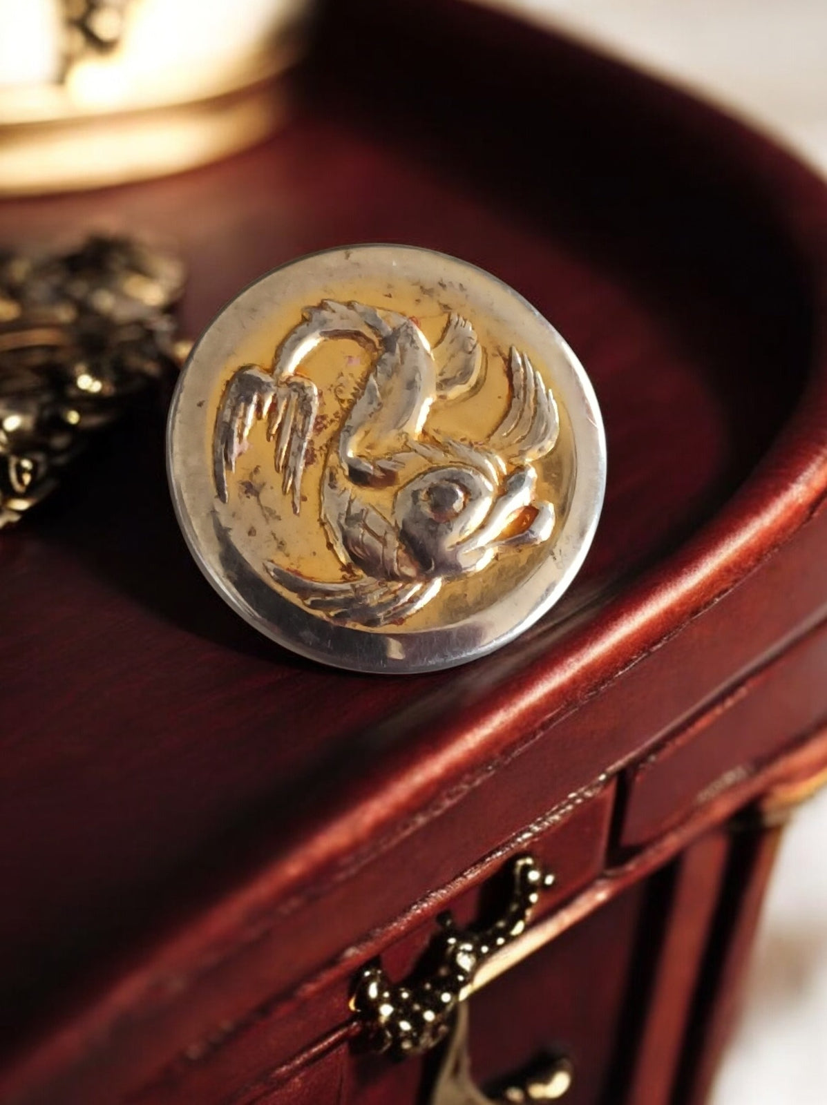 Bouton Poisson Chine Vintage