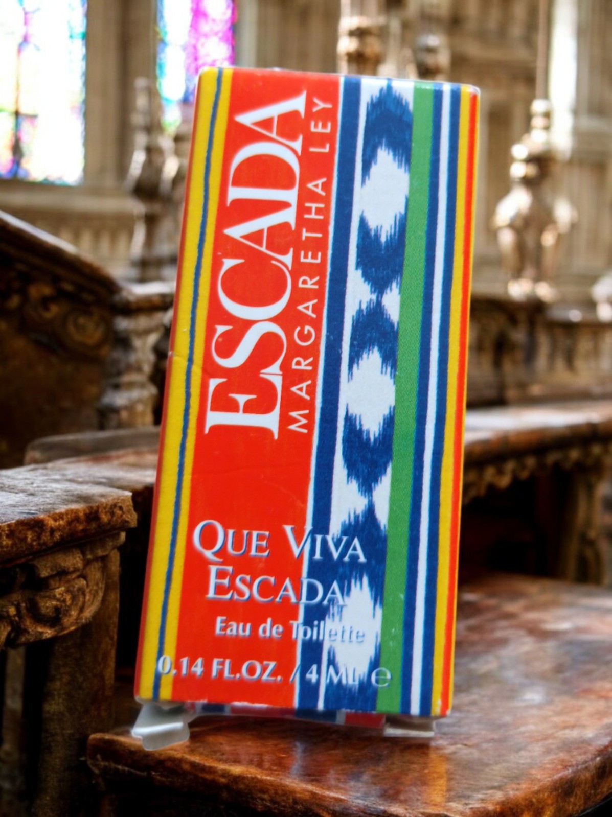 Miniature parfum Escada Que Viva vintage boîte eau de toilette 4ml