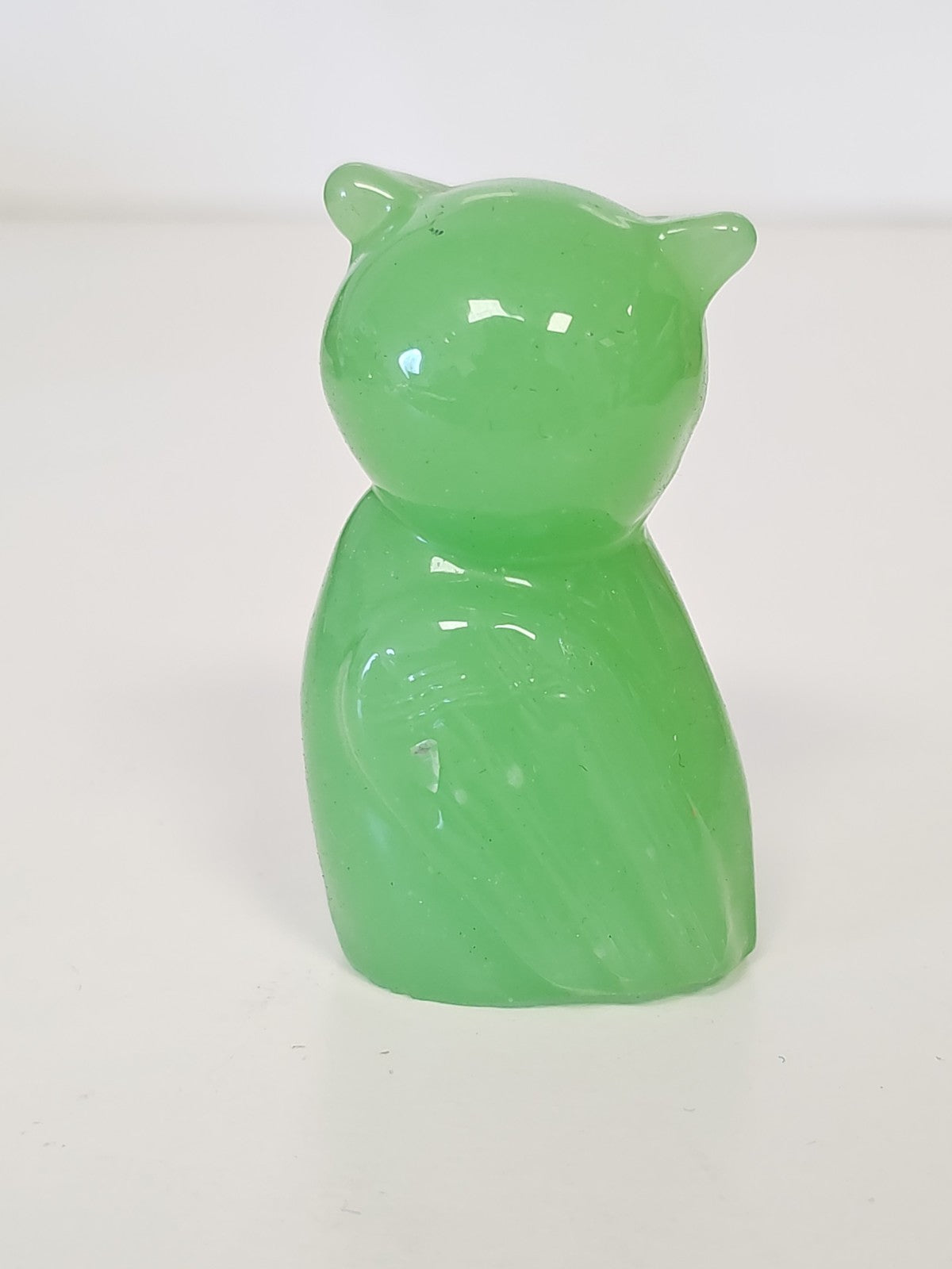 Vintage petite sculpture hibou ancien en pierre naturelle déco collection rétro