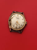 Montre MOD Jeunesse mécanique à réviser cadran blanc doré années 50-60