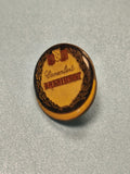 Vintage pin's Camembert Président rond jaune collection publicité fromage