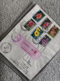 Lettre premier jour Salvador timbres fleurs oblitérés recommandé philatélie (Ref