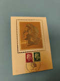 Enveloppe premier jour FDC Marianne timbres 1969 Paris doré rouge vert