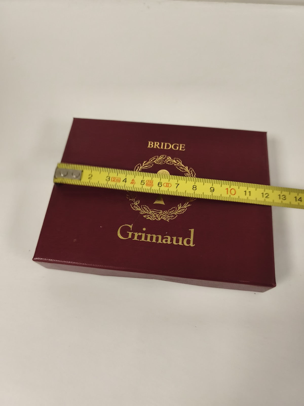 Coffret Bridge Grimaud 2 jeux 54 cartes, bordeaux décor doré Renoir
