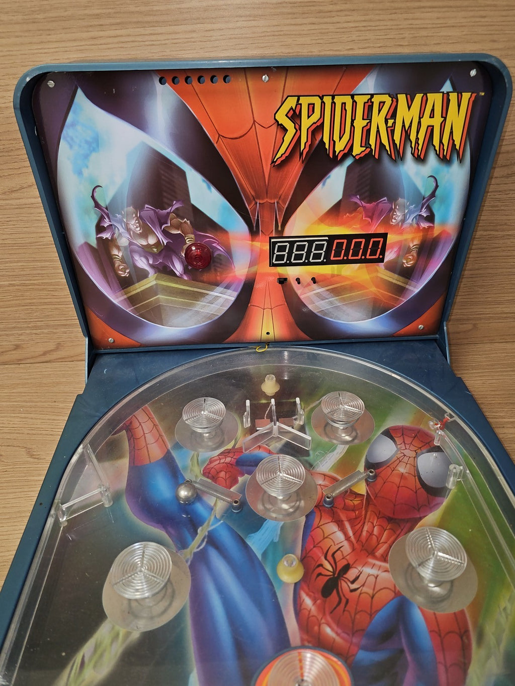 Flipper rétro Spider-Man 2003 ancien jeu de table vintage Marvel occasion collec