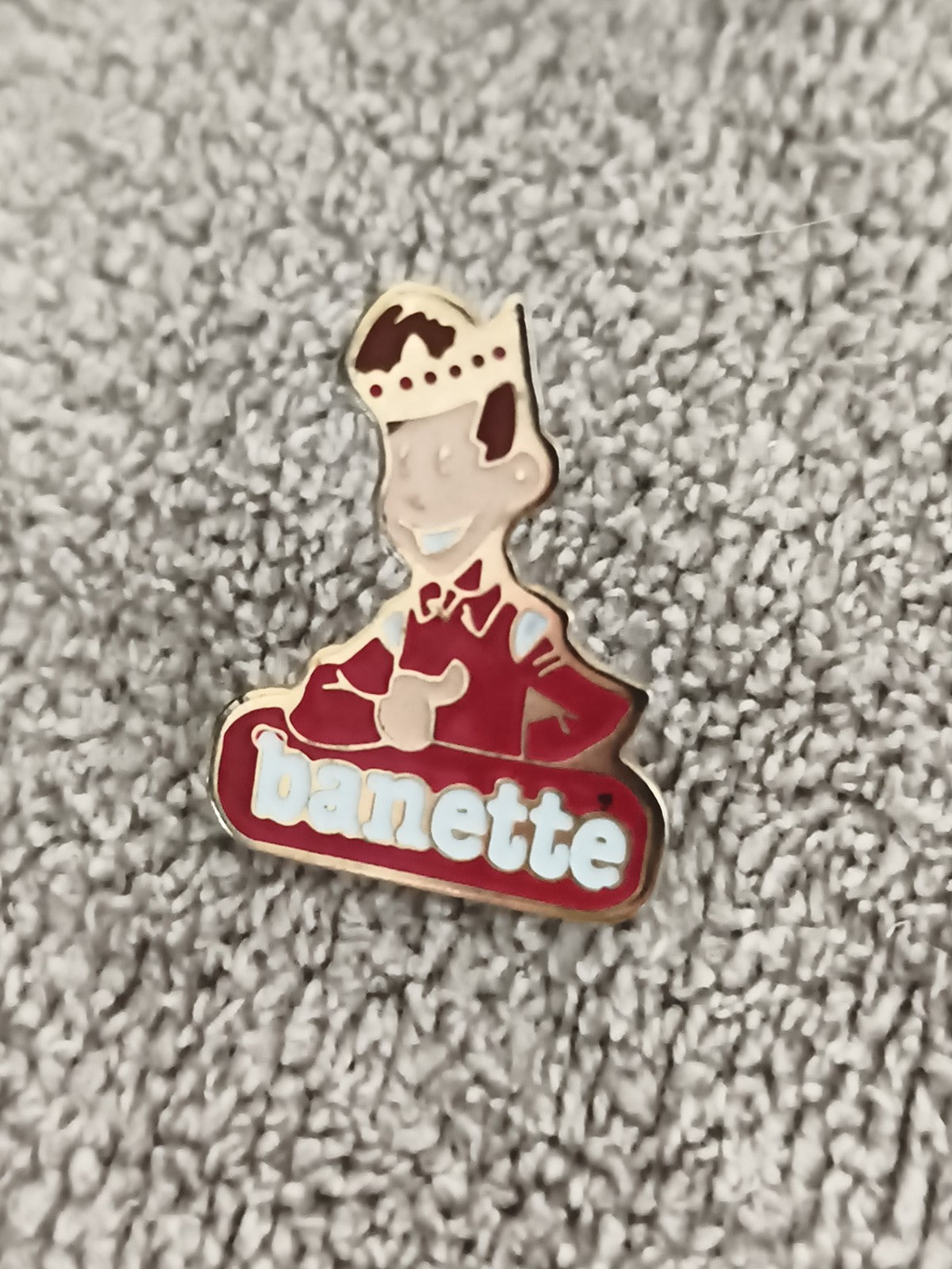 Pin's Banette vintage boulanger mascotte émaillé badge ancien années 90 (Ref 4)