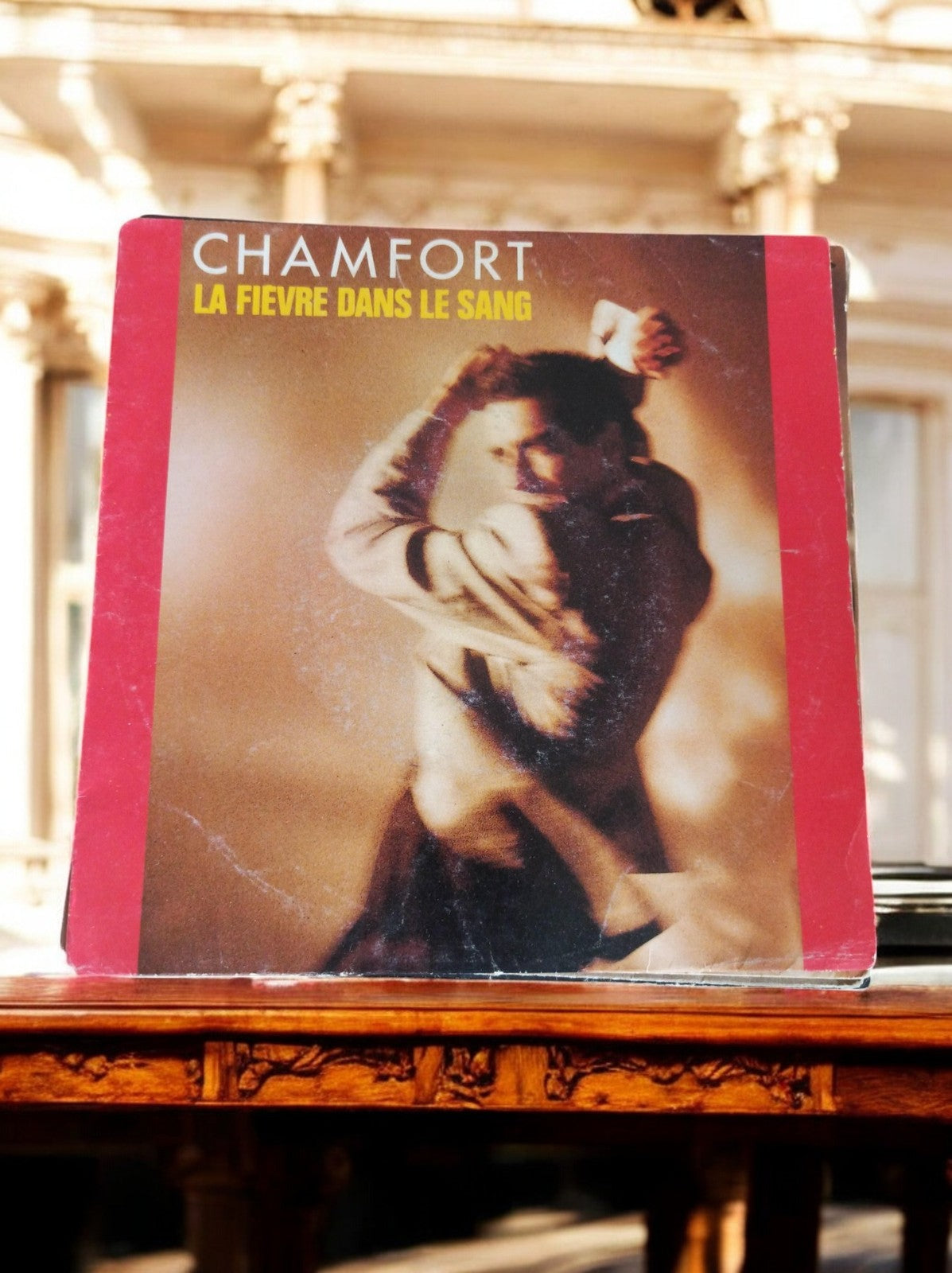 Vinyle 45T Chamfort La Fièvre Dans Le Sang vintage pochette rouge rare