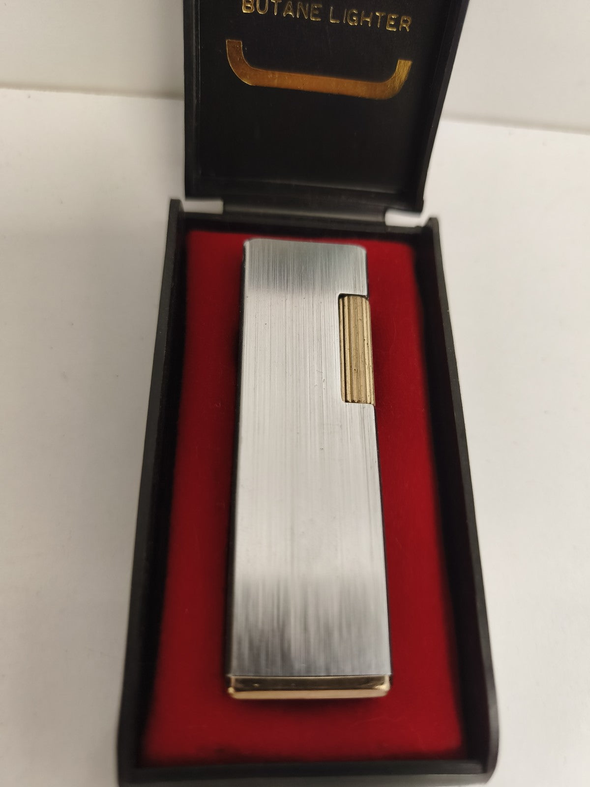 Briquet ancien Ceto butane, finition brossée, étui d?origine, vintage 70s