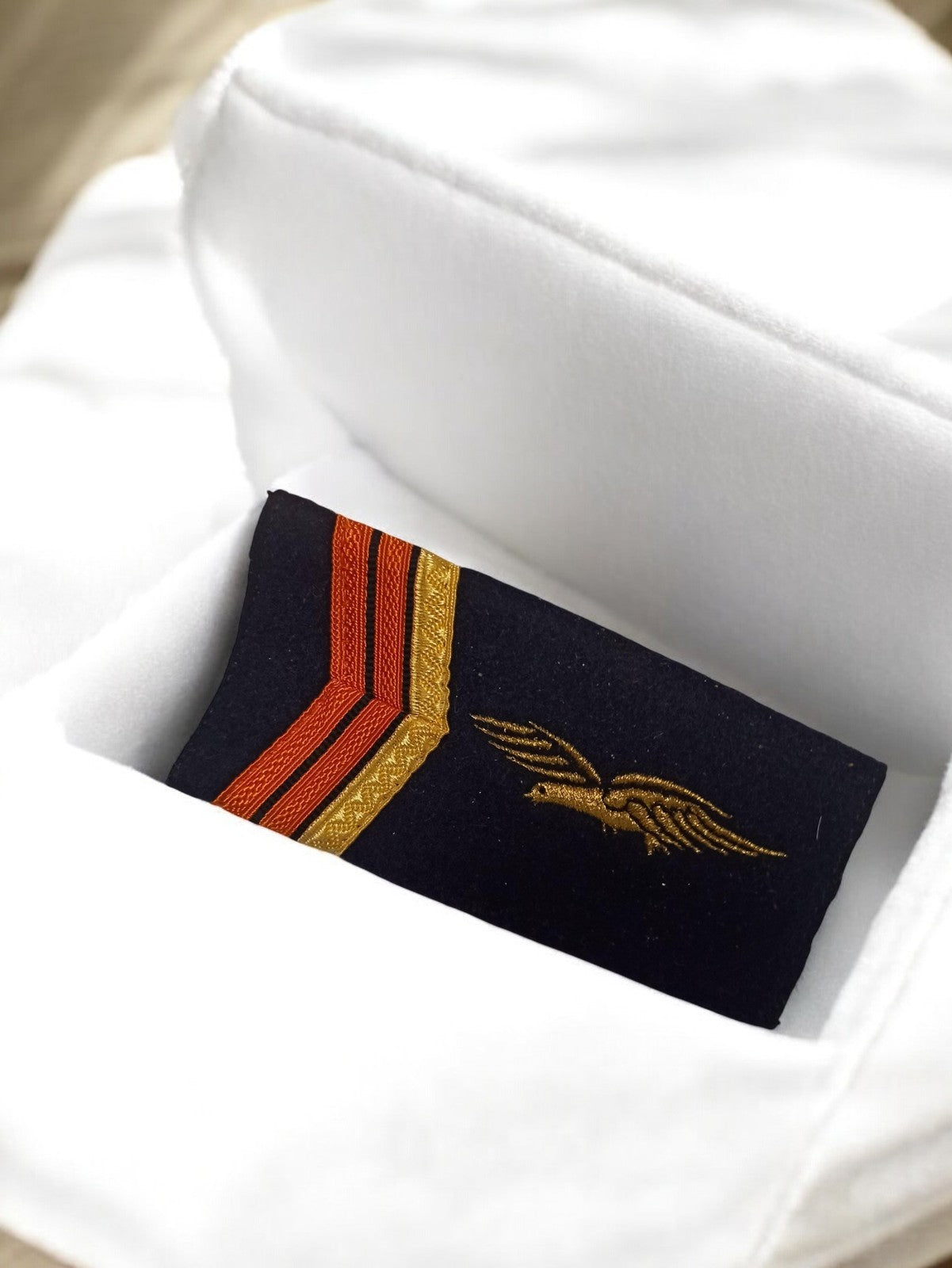 Épaulette militaire vintage Armée de l'air insigne brodé ancien uniforme