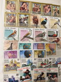 Lot timbres Guinée-Bissau et thématiques variées, oiseaux, sports, art, oblitéré