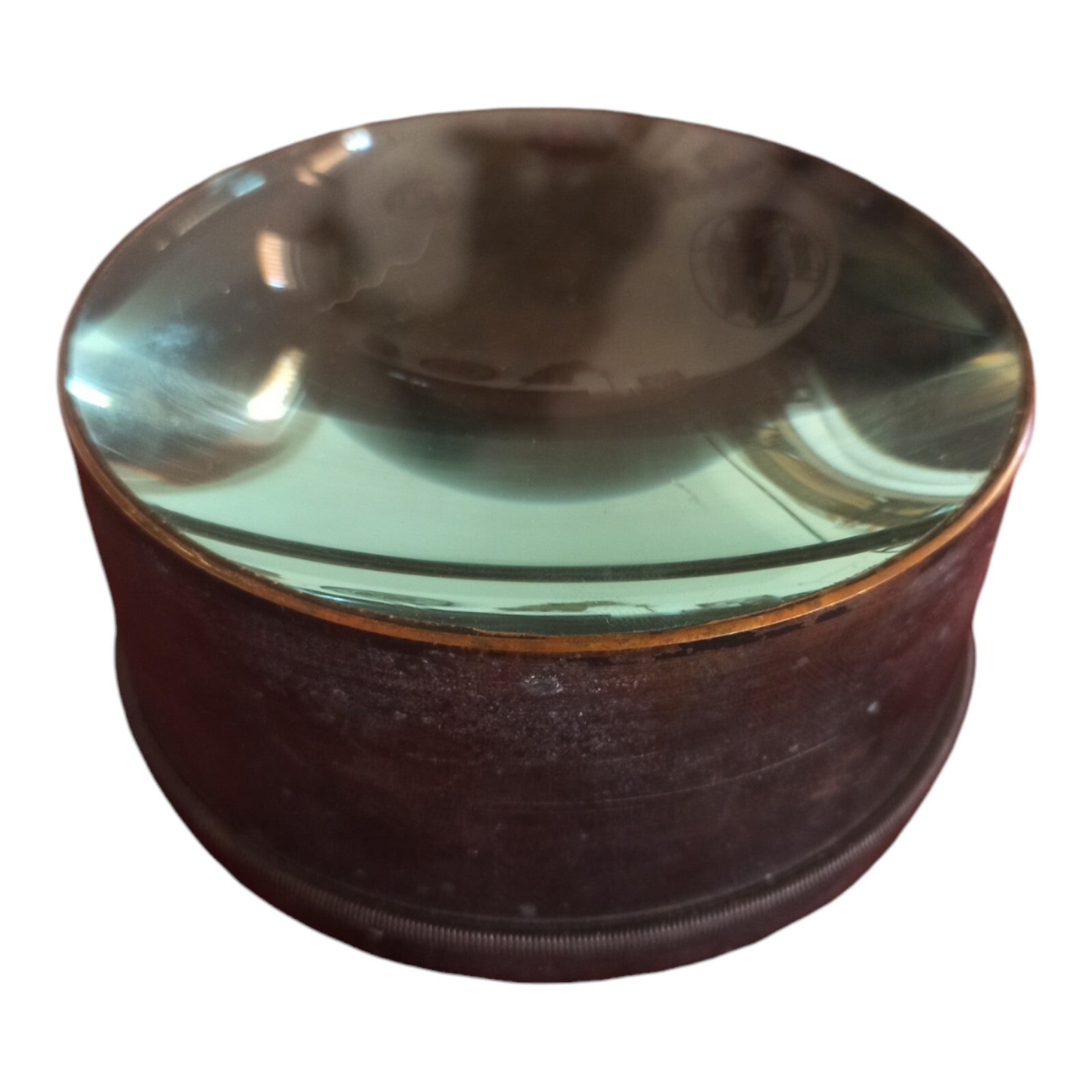 Loupe ancienne optique de bureau grossissante puissante, finition noire
