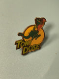 Pin's vintage Toni Dose dinosaure vert jaune collection badge ancien