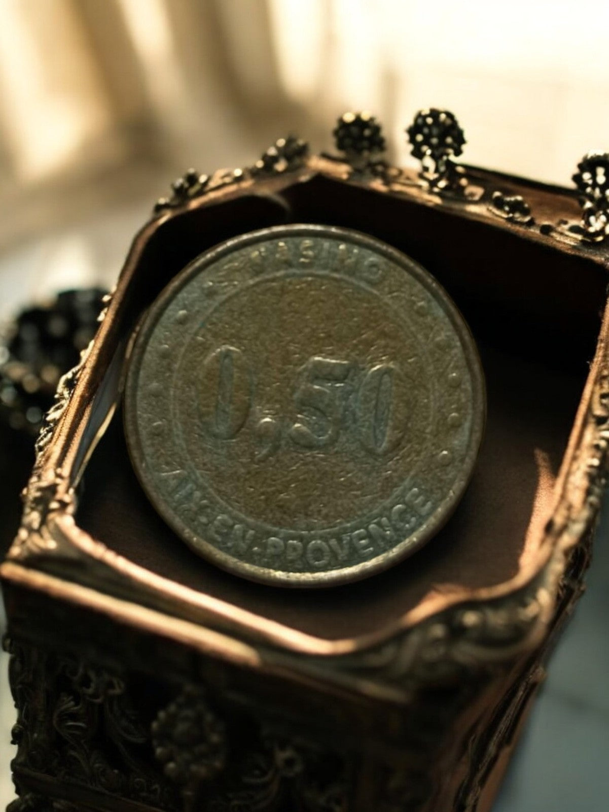 Jeton de casino vintage métal 0,50 Aix-en-Provence ancien token
