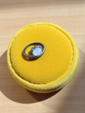 Bague vintage métal et opaline blanche, style rétro, taille 56, bijou fantaisie