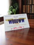Carte QSL radio amateur WB8UWW USA vintage années 60 Ohio ancienne