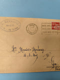 Ancienne enveloppe oblitérée Nice 1937 philatélie, timbre rouge, calligraphie