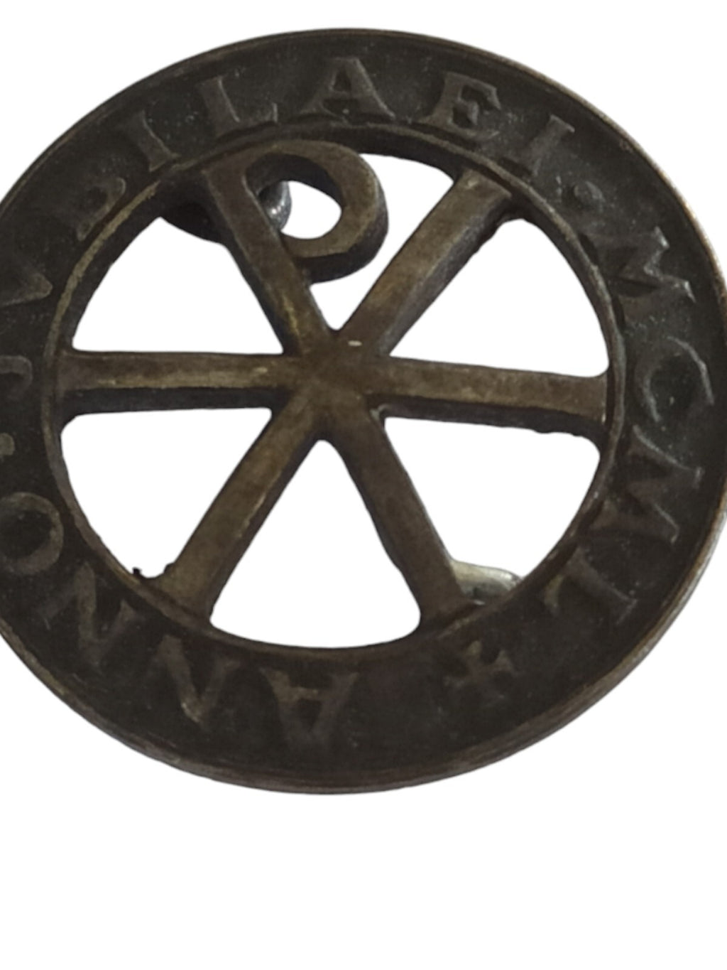 Broche vintage Rome 1950 Anno Jubilaei, symbole chrétien, souvenir ancien Italie