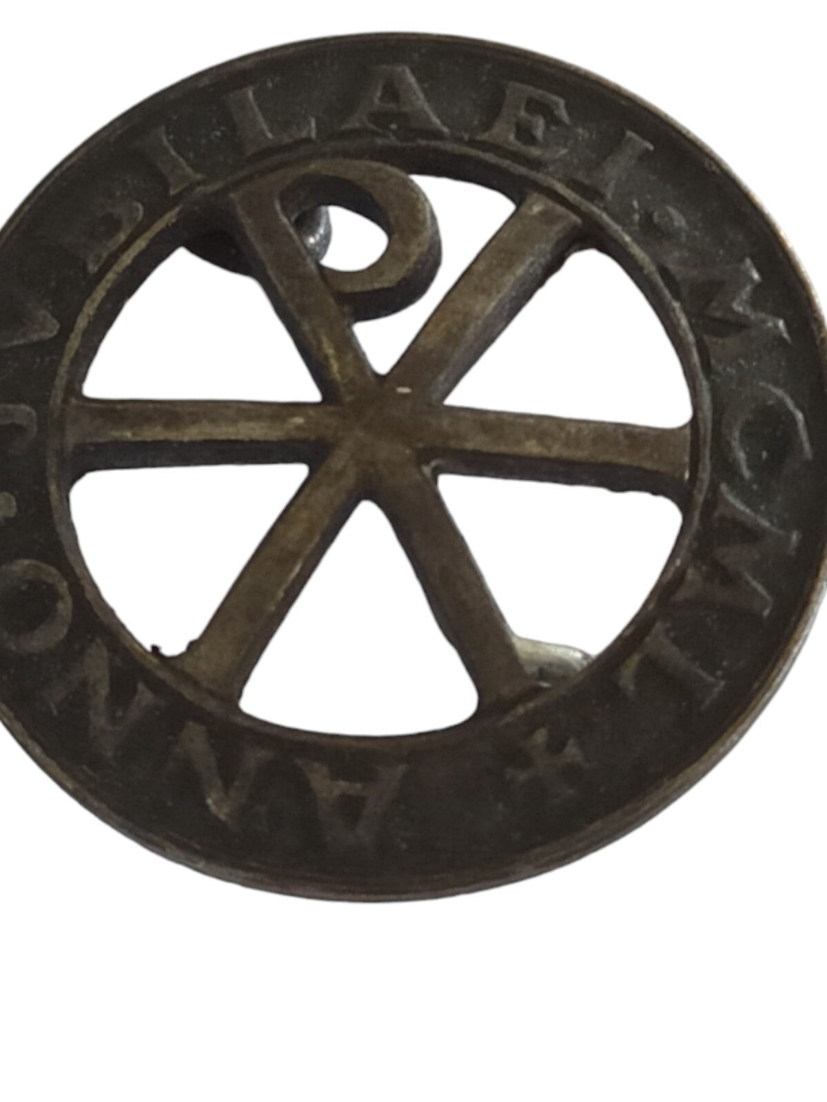 Broche vintage Rome 1950 Anno Jubilaei, symbole chrétien, souvenir ancien Italie