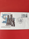 Enveloppe philatélie Laon 1980 Année du Patrimoine, cathédrale, timbre 1,50 FR