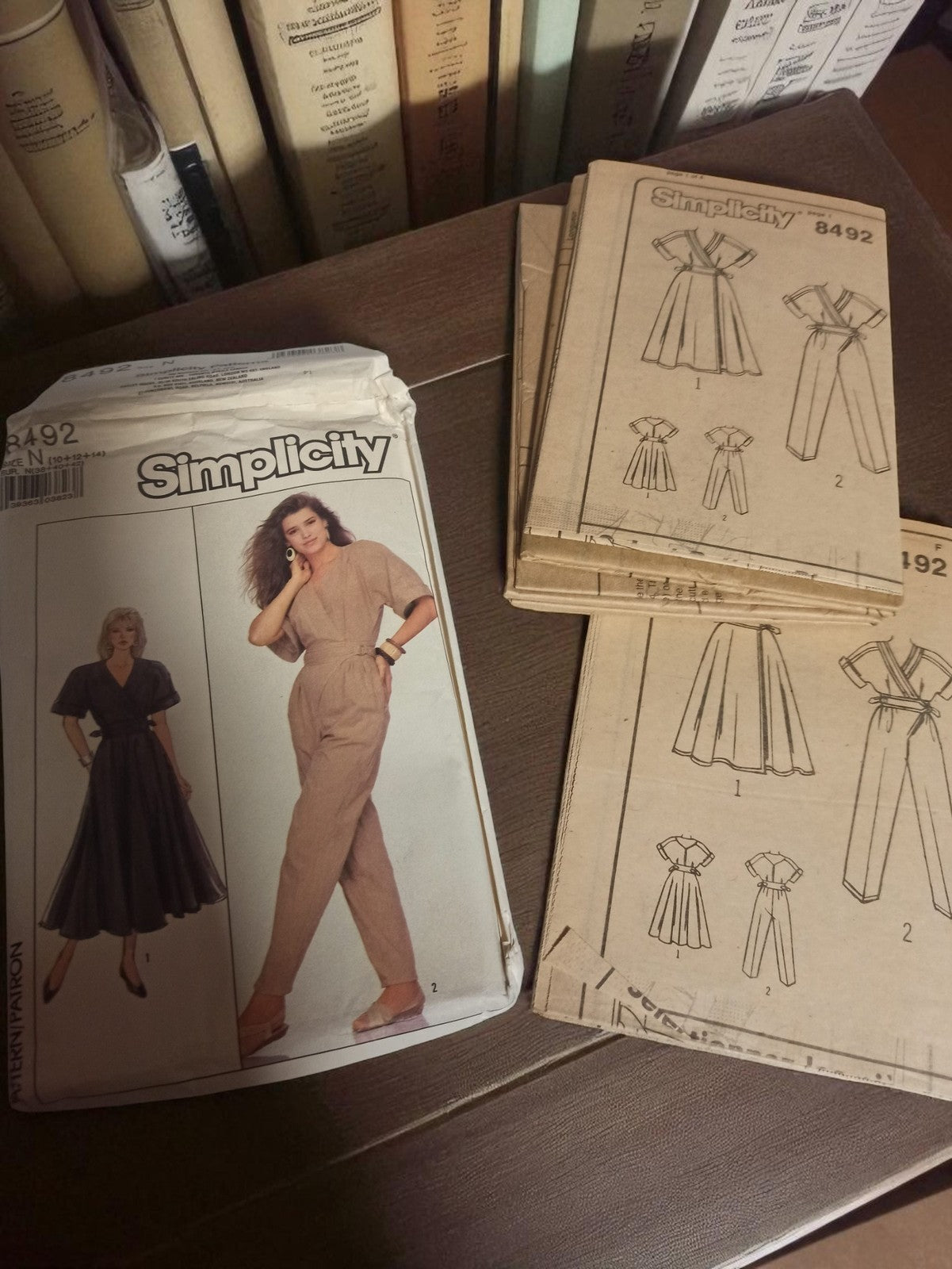 Rare patron couture vintage Simplicity 8492 robe et combinaison années 80