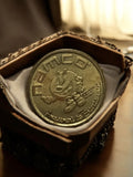 Jeton arcade Namco vintage métal doré Pac-Man Amusement token pièce rétro