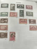Timbres Algérie anciens, paysages, lot philatélie oblitérés