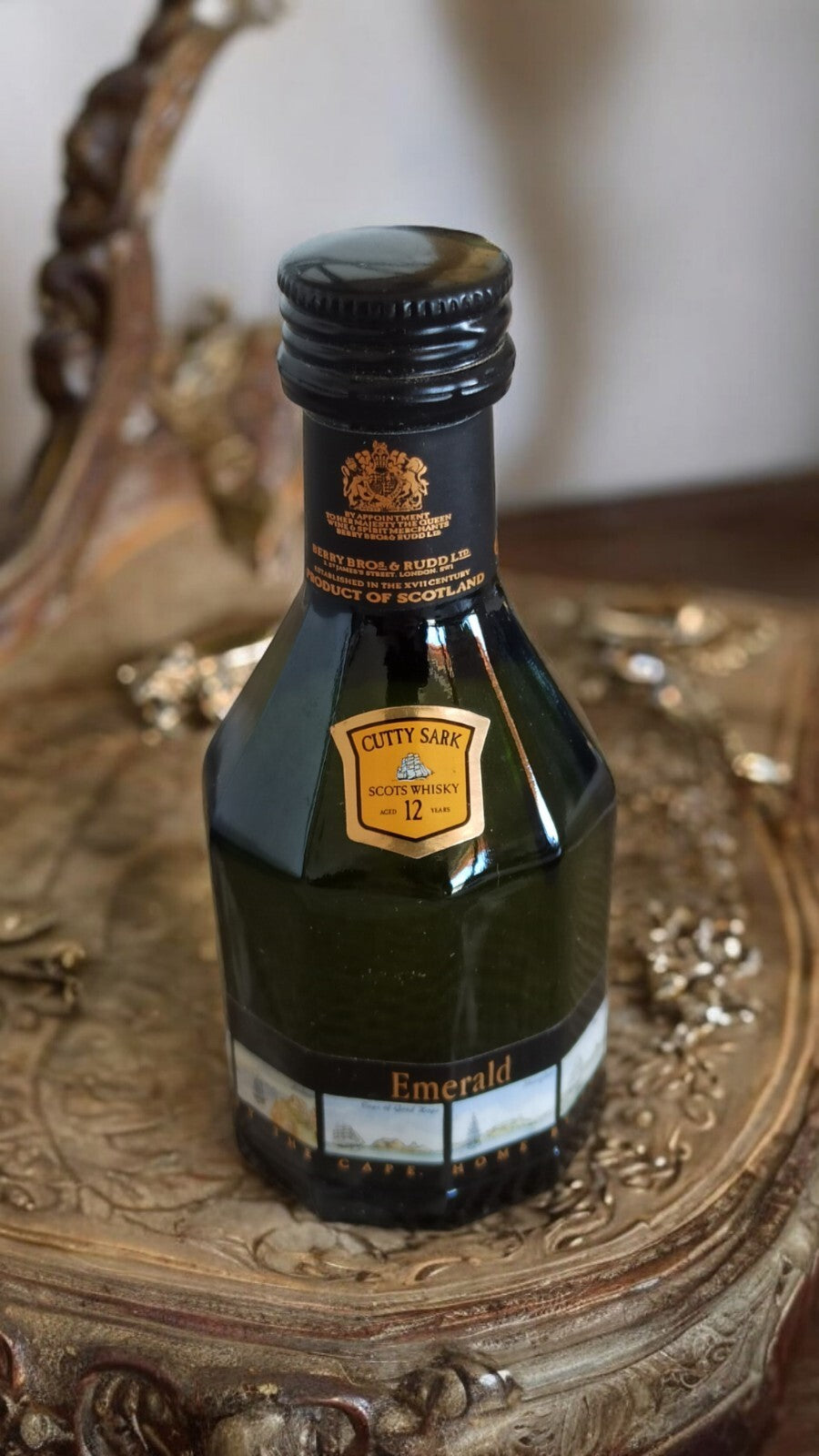 Bouteille Cutty Sark Emerald 12 ans, flacon collector édition limitée, whisky éc