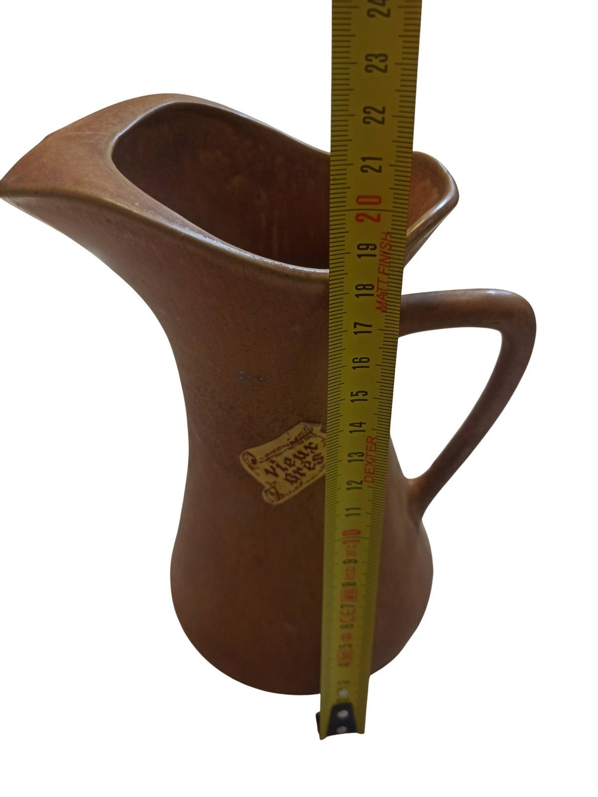 Pichet ancien en grès signé V. LACRE BRES, vintage déco rétro