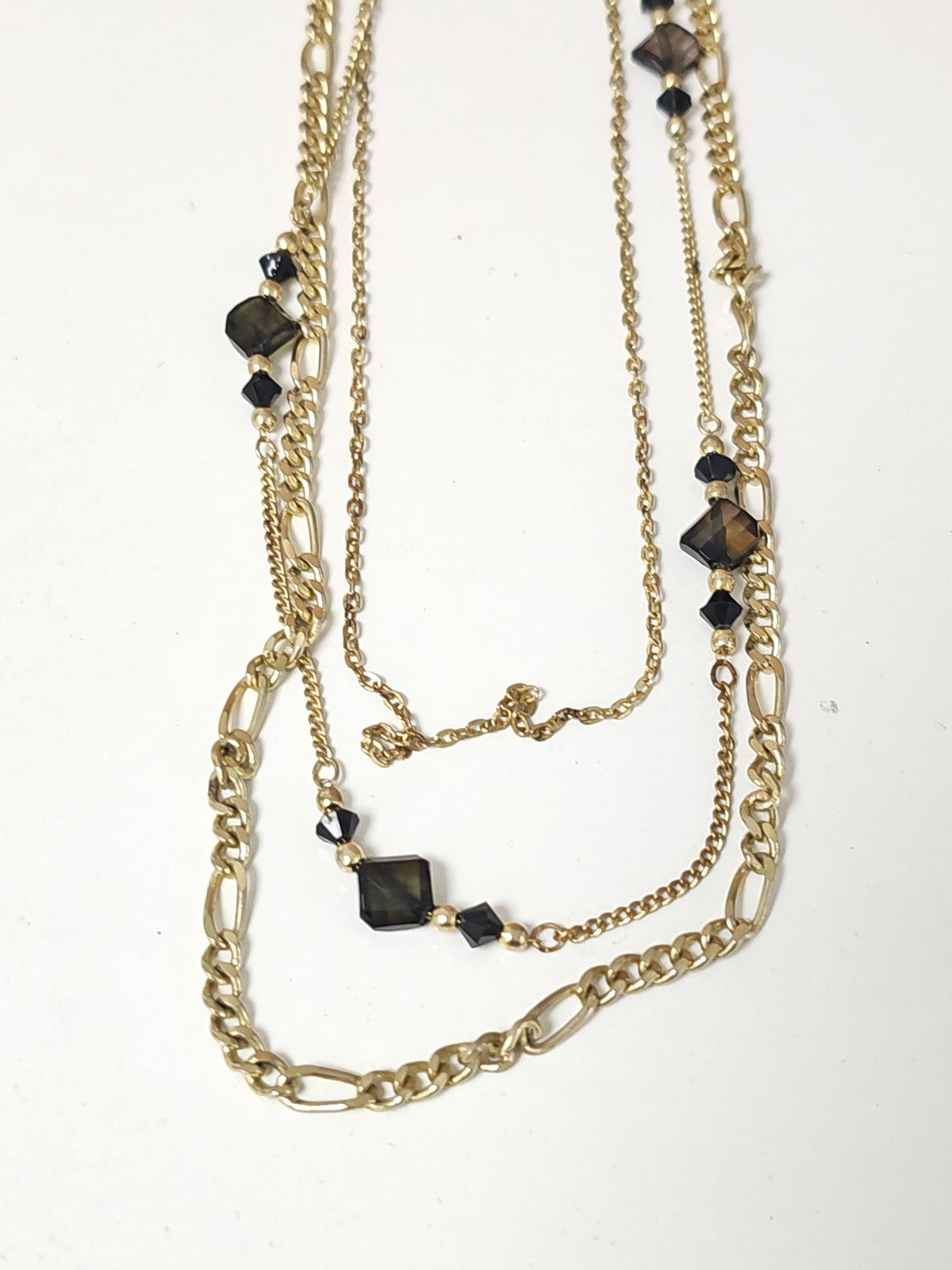 Collier rétro ancien fantaisie, bijou vintage pour collectionneur ou amateur