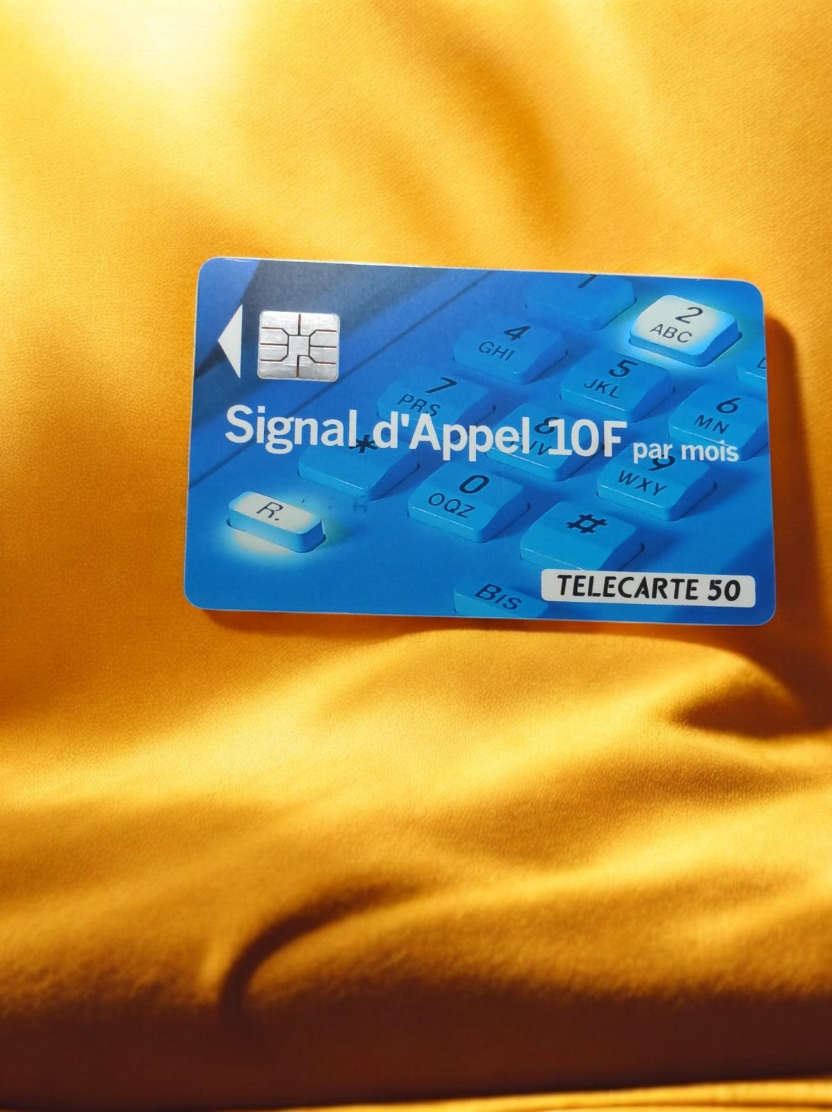 Carte téléphonique vintage Télécarte 50 Signal d’Appel rétro bleu France