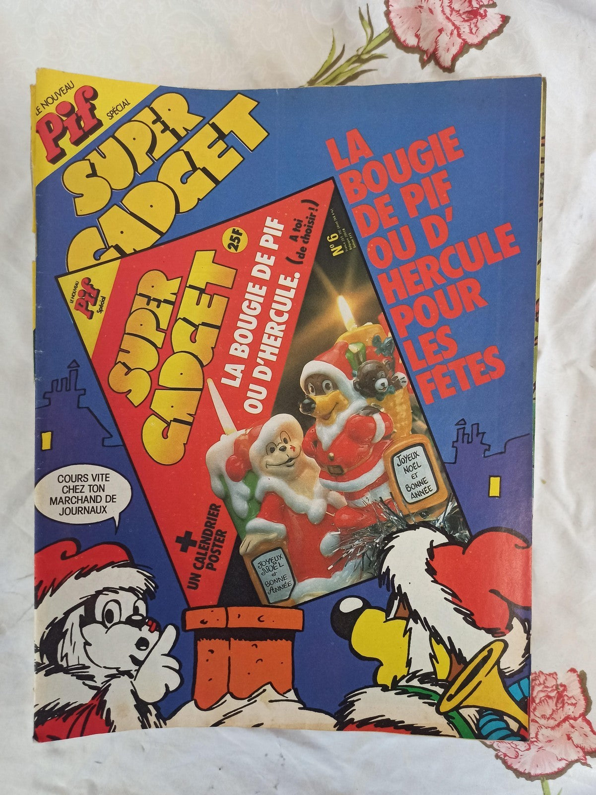 Magazine Pif Super Gadget vintage Noël ancien 1980s bougie Pif Hercule