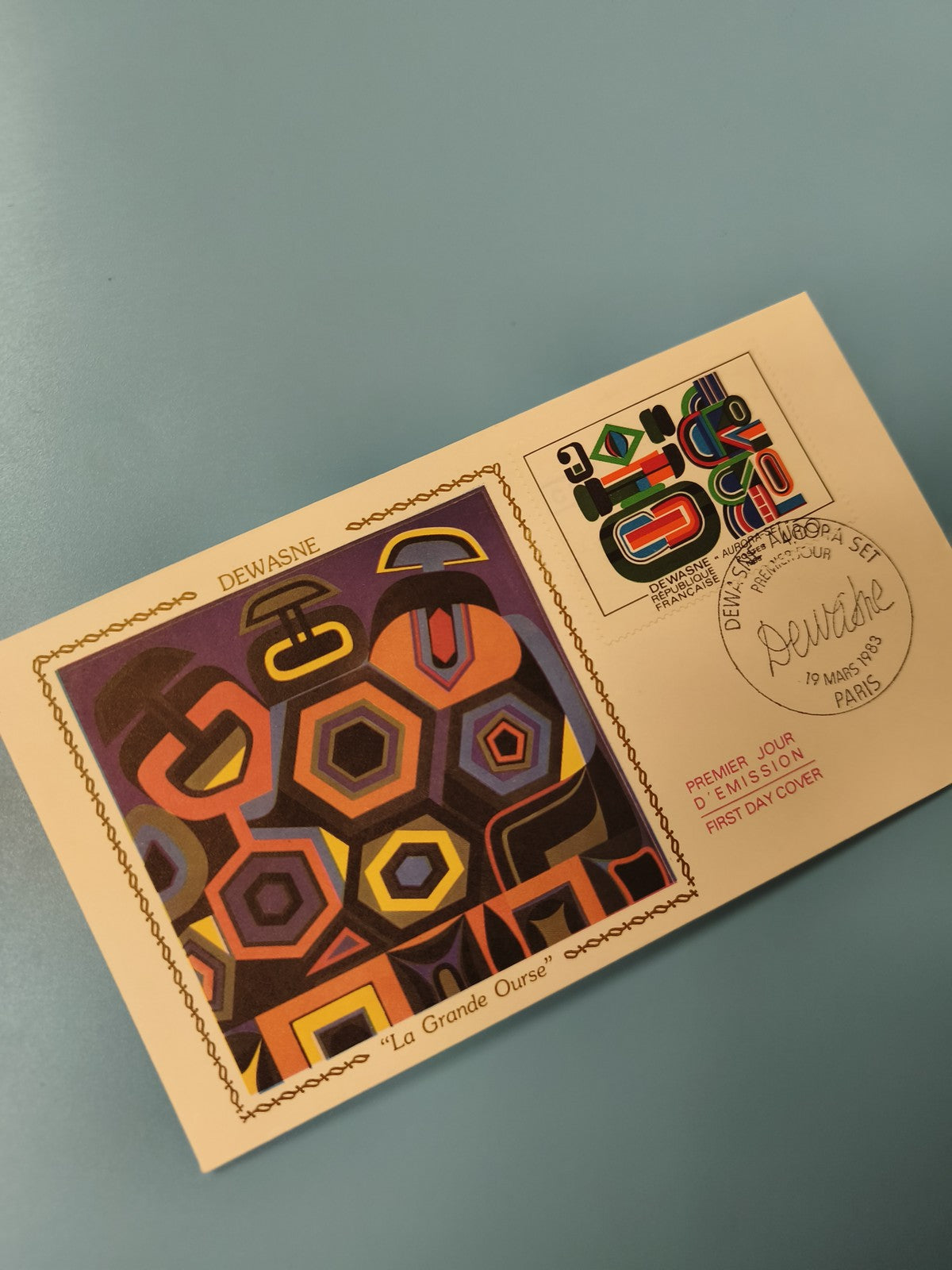 Enveloppe FDC Premier Jour d?Émission Dewasne La Grande Ourse abstrait (Ref 11)